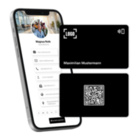 NFC Visitenkarte schwarz - personalisierbar inkl. digitalen Profil mit QR-Code und Logo