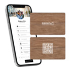 NFC Visitenkarte aus Walnussholz - inkl. digitalen Profil mit QR-Code (Basic - neutral)