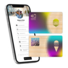 NFC Visitenkarte aus Bambus - personalisierbar inkl. digitalen Profil mit Wunschdesign