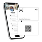 NFC Visitenkarte weiß - personalisierbar inkl. digitalen Profil mit QR-Code und Logo
