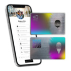 NFC Visitenkarte farbig - personalisierbar inkl. digitalen Profil mit Wunschdesign