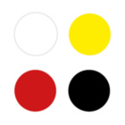 NFC-Sticker / Aufkleber aus PVC – rund - 1-farbig (optional mit Kodierung)