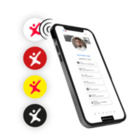 NFC-Sticker / Aufkleber aus PVC – rund - Logo Druck, individuellen Link für NFC Codierung