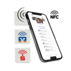 NFC-Sticker / Aufkleber 30x30mm aus PVC – quadratisch - mit Logo Druck, inkl. digitalen Profil