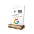 Google Bewertung NFC Schild - mit LOGO - PETG - A6 (105 x 148 mm) - Hochformat