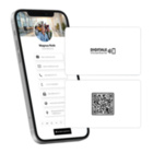 NFC Visitenkarte weiß - inkl. digitalen Profil mit QR-Code (Basic - neutral)