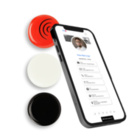 Runder Doming 3D NFC-Aufkleber - 1-farbig - individuellen Link für die NFC Codierung