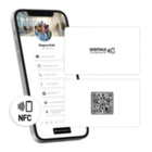 NFC Visitenkarte weiß / schwarz - inkl. digitalen Profil (Bundle: Karte + Sticker)