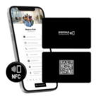 NFC Visitenkarte schwarz / weiß - inkl. digitalen Profil (Bundle: Karte + Sticker)