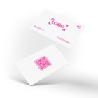 NFC Visitenkarte weiß matt - personalisierbar inkl. digitalen Profil mit QR-Code und Logo