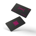 NFC Visitenkarte schwarz matt - personalisierbar inkl. digitalen Profil mit QR-Code und Logo