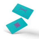 NFC Visitenkarte türkis matt - personalisierbar inkl. digitalen Profil mit QR-Code und Logo