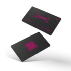NFC Visitenkarte schwarz matt durchgefärbt - personalisierbar inkl. Profil mit QR-Code und Logo