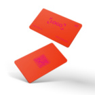 NFC Visitenkarte rot matt durchgefärbt - personalisierbar inkl. Profil mit QR-Code und Logo
