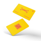 NFC Visitenkarte gelb matt durchgefärbt - personalisierbar inkl. Profil mit QR-Code und Logo