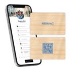 NFC Visitenkarte aus Bambus - inkl. digitalen Profil mit QR-Code (Basic - neutral)
