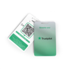 Trustpilot NFC Karte - mit LOGO - PVC glänzend - 85,6 x 54 mm - Hochformat - Langlochschlitzung