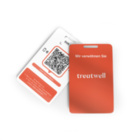 Treatwell NFC Karte - mit LOGO - PVC glänzend - 85,6 x 54 mm - Hochformat - Langlochschlitzung