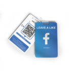 Facebook NFC Karte - mit LOGO - PVC glänzend - 85,6 x 54 mm - Hochformat - Langlochschlitzung