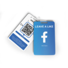 Facebook NFC Karte - mit LOGO - PVC matt - 85,6 x 54 mm - Hochformat - Langlochschlitzung