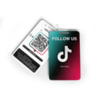 TikTok NFC Karte - mit LOGO - PVC glänzend - 85,6 x 54 mm - Hochformat - Langlochschlitzung