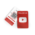 YouTube NFC Karte - mit LOGO - PVC glänzend - 85,6 x 54 mm - Hochformat