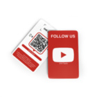 YouTube NFC Karte - mit LOGO - PVC matt - 85,6 x 54 mm - Hochformat