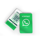 WhatsApp NFC Karte - mit LOGO - PVC glänzend - 85,6 x 54 mm - Hochformat