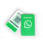 WhatsApp NFC Karte - mit LOGO - PVC matt - 85,6 x 54 mm - Hochformat