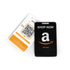 Amazon NFC Karte - mit LOGO - PVC glänzend - 85,6 x 54 mm - Hochformat - Langlochschlitzung