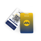 Kununu NFC Karte - mit LOGO - PVC matt - 85,6 x 54 mm - Hochformat - Langlochschlitzung