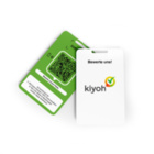 Kiyoh NFC Karte - mit LOGO - PVC matt - 85,6 x 54 mm - Hochformat - Langlochschlitzung