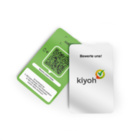 Kiyoh NFC Karte - mit LOGO - PVC glänzend - 85,6 x 54 mm - Hochformat