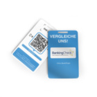 BankingCheck NFC Karte - mit LOGO - PVC glänzend - 85,6 x 54 mm - Hochformat - Langlochschlitzung