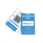 BankingCheck NFC Karte - mit LOGO - PVC matt - 85,6 x 54 mm - Hochformat - Langlochschlitzung