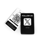 X (ehemals Twitter) NFC Karte - mit LOGO - PVC matt - 85,6 x 54 mm - Hochformat