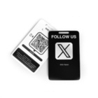X (ehemals Twitter) NFC Karte - mit LOGO - PVC glänzend - 85,6 x 54 mm - Hochformat - Langlochschlitzung