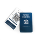 Terminkarte NFC Karte - mit LOGO - PVC matt - 85,6 x 54 mm - Hochformat