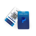 Paypal NFC Karte - mit LOGO - PVC matt - 85,6 x 54 mm - Hochformat - Langlochschlitzung