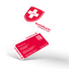 NFC Notfallkarte mit Kontakt & medizinischen Informationen (White/Red Edition)