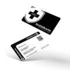 NFC Notfallkarte mit Kontakt & medizinischen Informationen (Black/White Edition)
