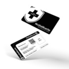 NFC Notfallkarte mit Kontakt & medizinischen Informationen - mit Bild (Black/White Edition)