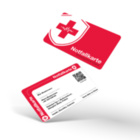 NFC Notfallkarte mit Kontakt & medizinischen Informationen (Red/White Edition)