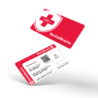 NFC Notfallkarte mit Kontakt & medizinischen Informationen - mit Bild (Red/White Edition)