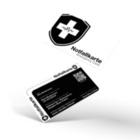 NFC Notfallkarte mit Kontakt & medizinischen Informationen (White/Black Edition)