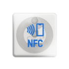 NFC Sticker Epoxy - On-Metal - 30 x 30 mm - transparent quadratisch (optional mit Kodierung)