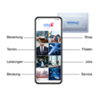 NFC-Ziel-URL als interaktiver InfoTouchPoint mit 8 Kacheln inkl. transparenter NFC-Karte