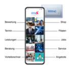 NFC-Ziel-URL als interaktiver InfoTouchPoint mit 10 Kacheln inkl. transparenter NFC-Karte
