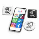 Social-Media-Card inklusive 3 Epoxy NFC-Sticker – Die smarte Lösung für Ihr Networking