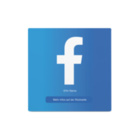 Facebook NFC Schild - mit LOGO - PVC matt - 93 x 93 mm